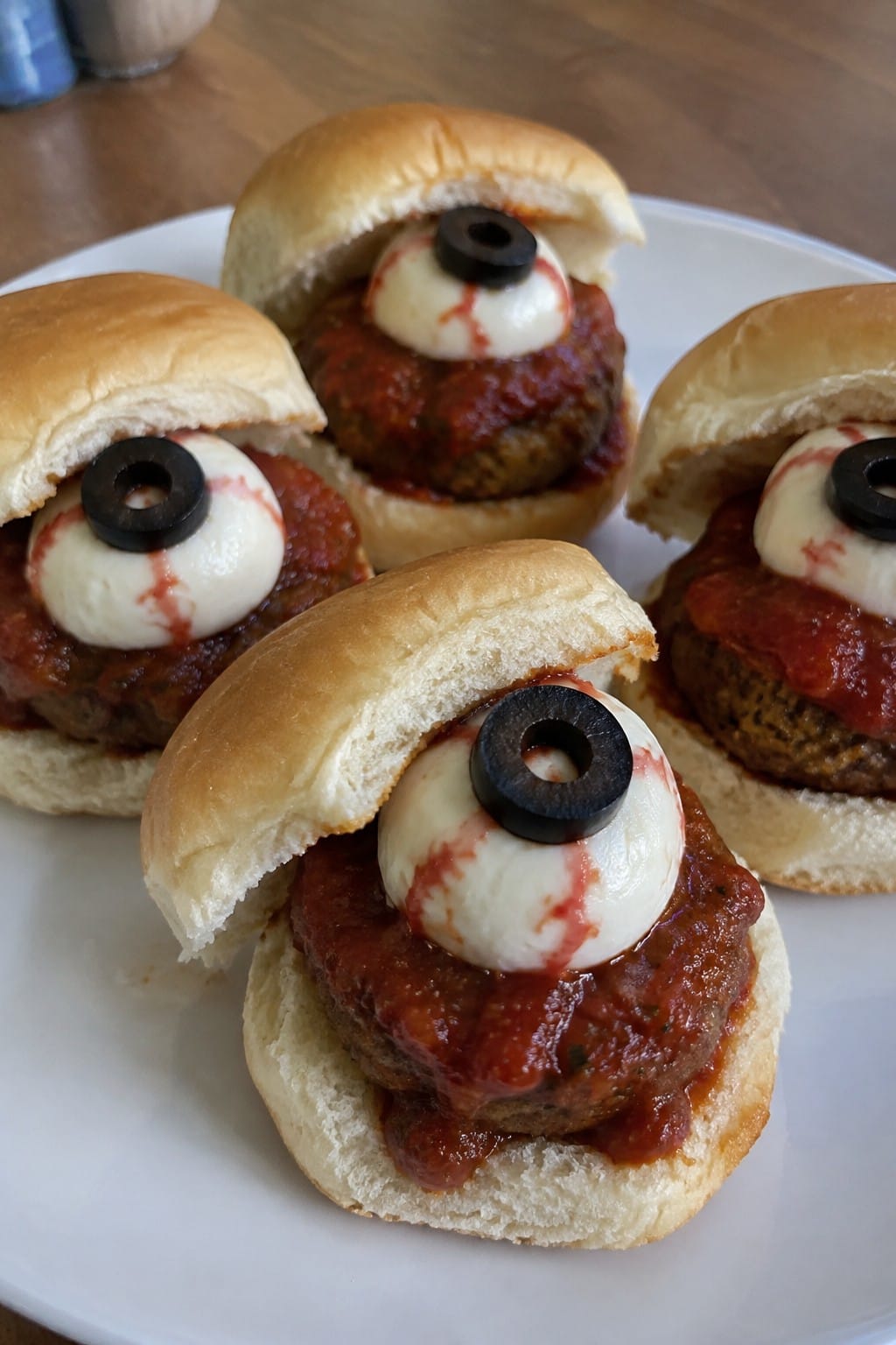 Monster Eyeball Meatball Sliders