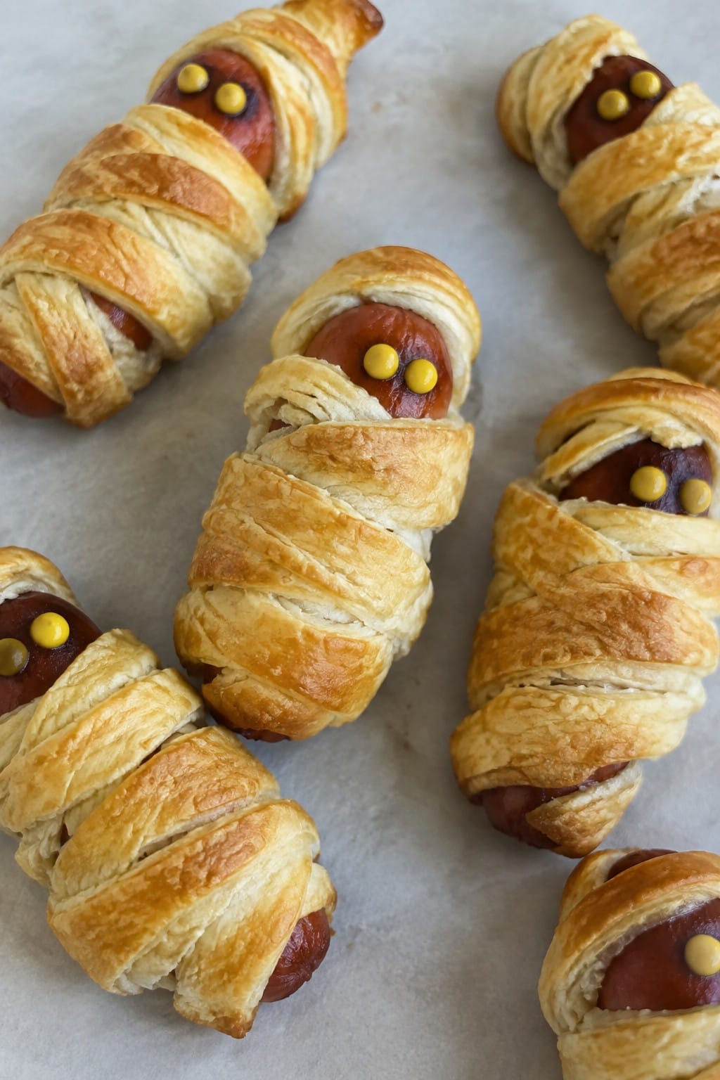 Spooky Sausage Mummy Pastries