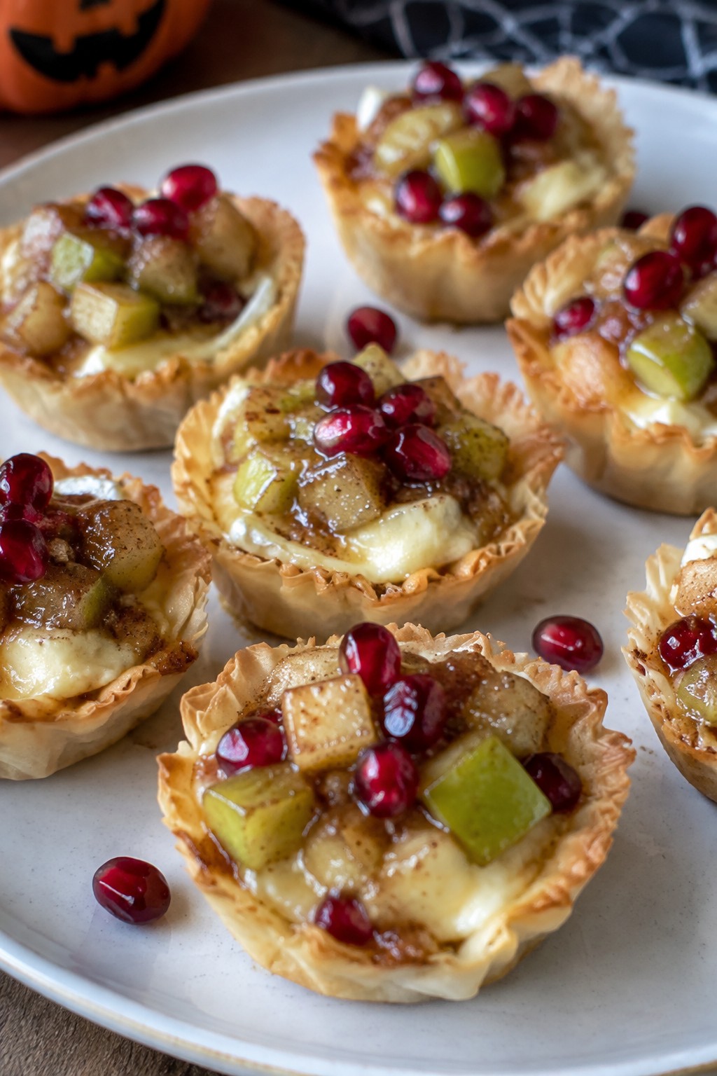 Poison Apple Brie Bites in Phyllo Cups