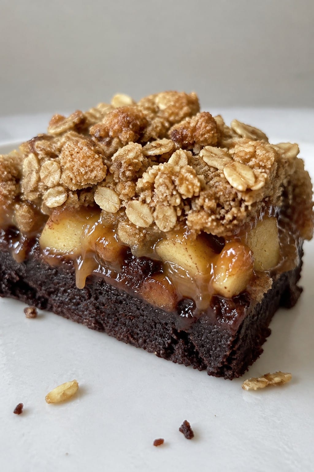 Caramel Apple Crumble Brownies