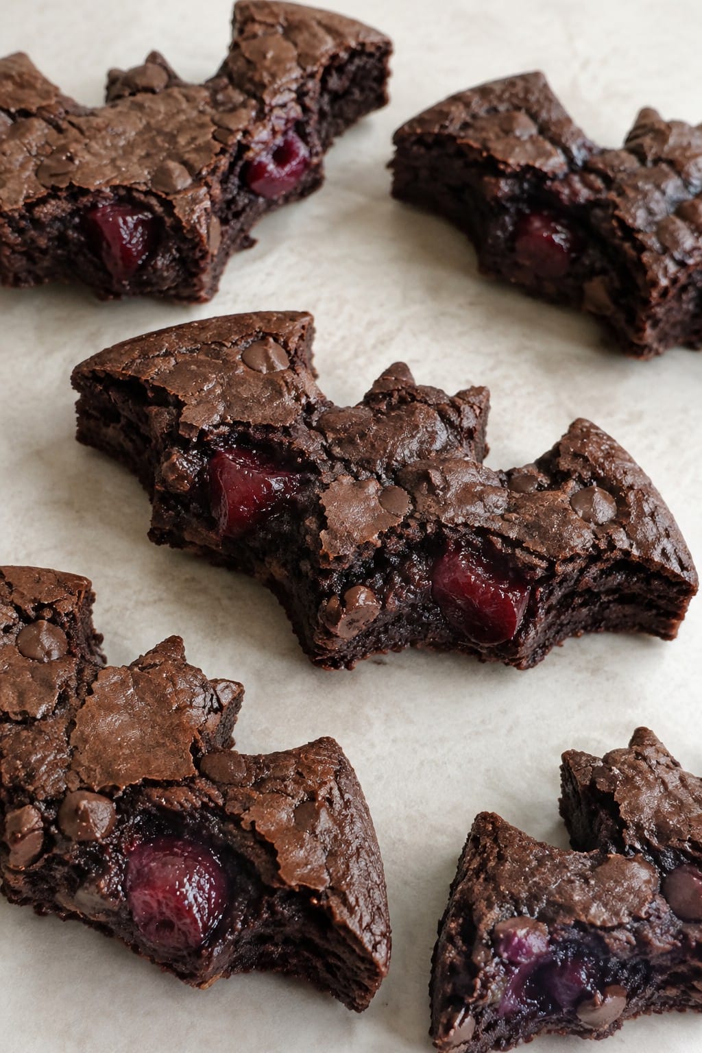 Dark Chocolate Cherry Bat Brownies