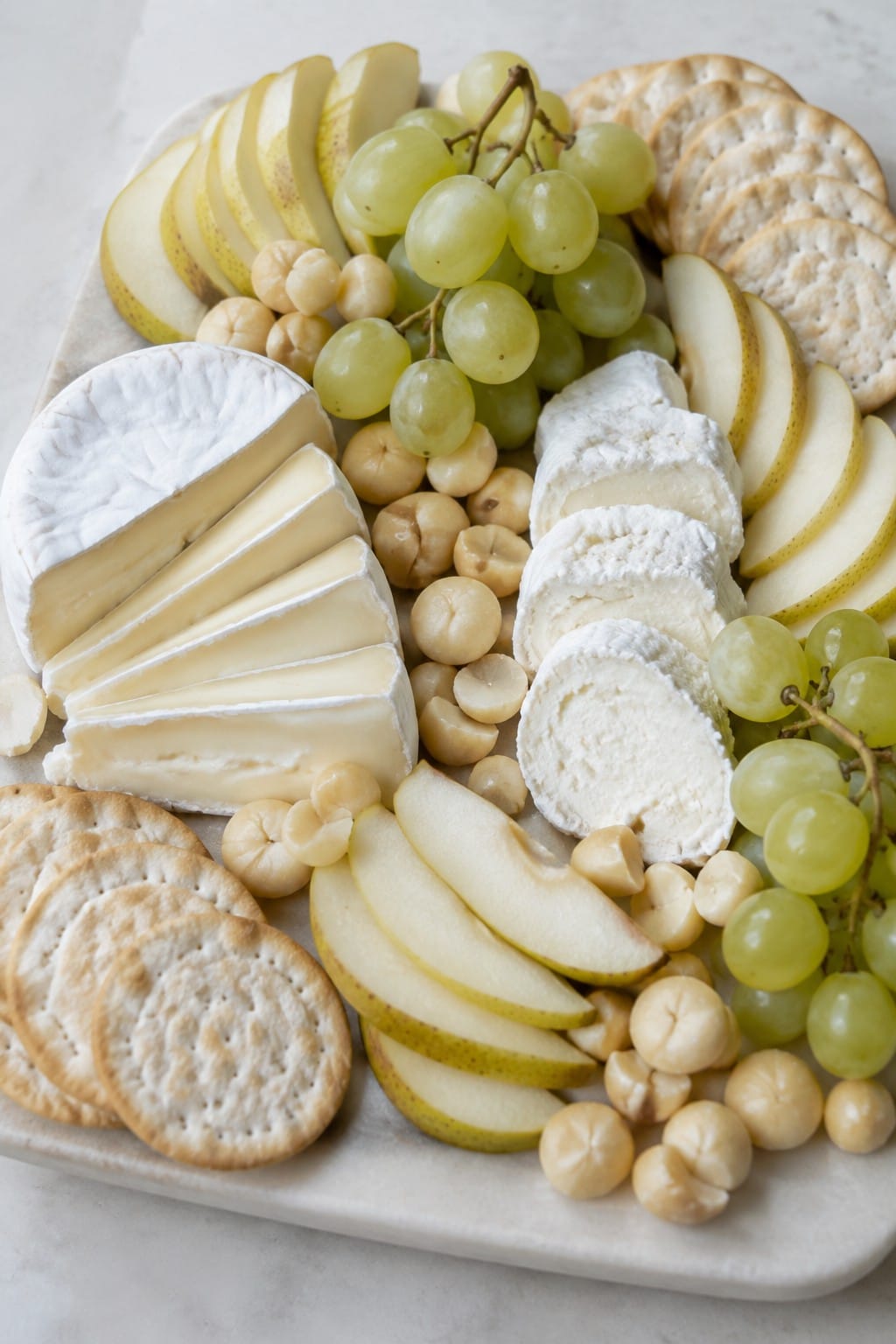 Ghostly White Cheese and Pear Board