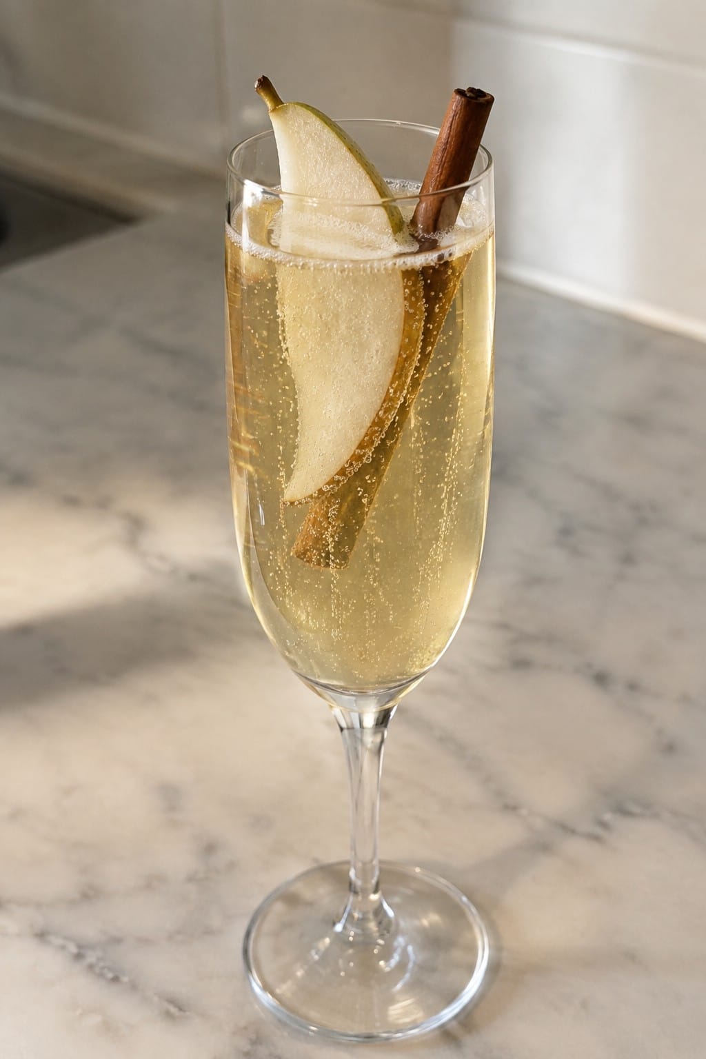Spiced Pear Champagne Sparkler