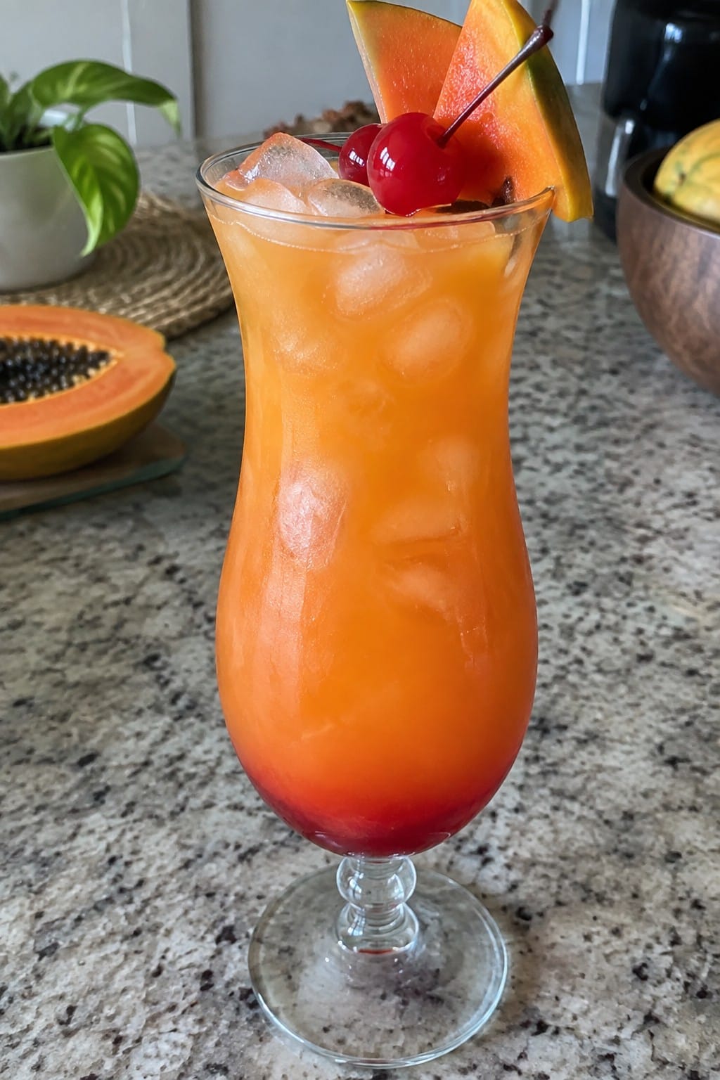 Haunted Papaya Rum Hurricane