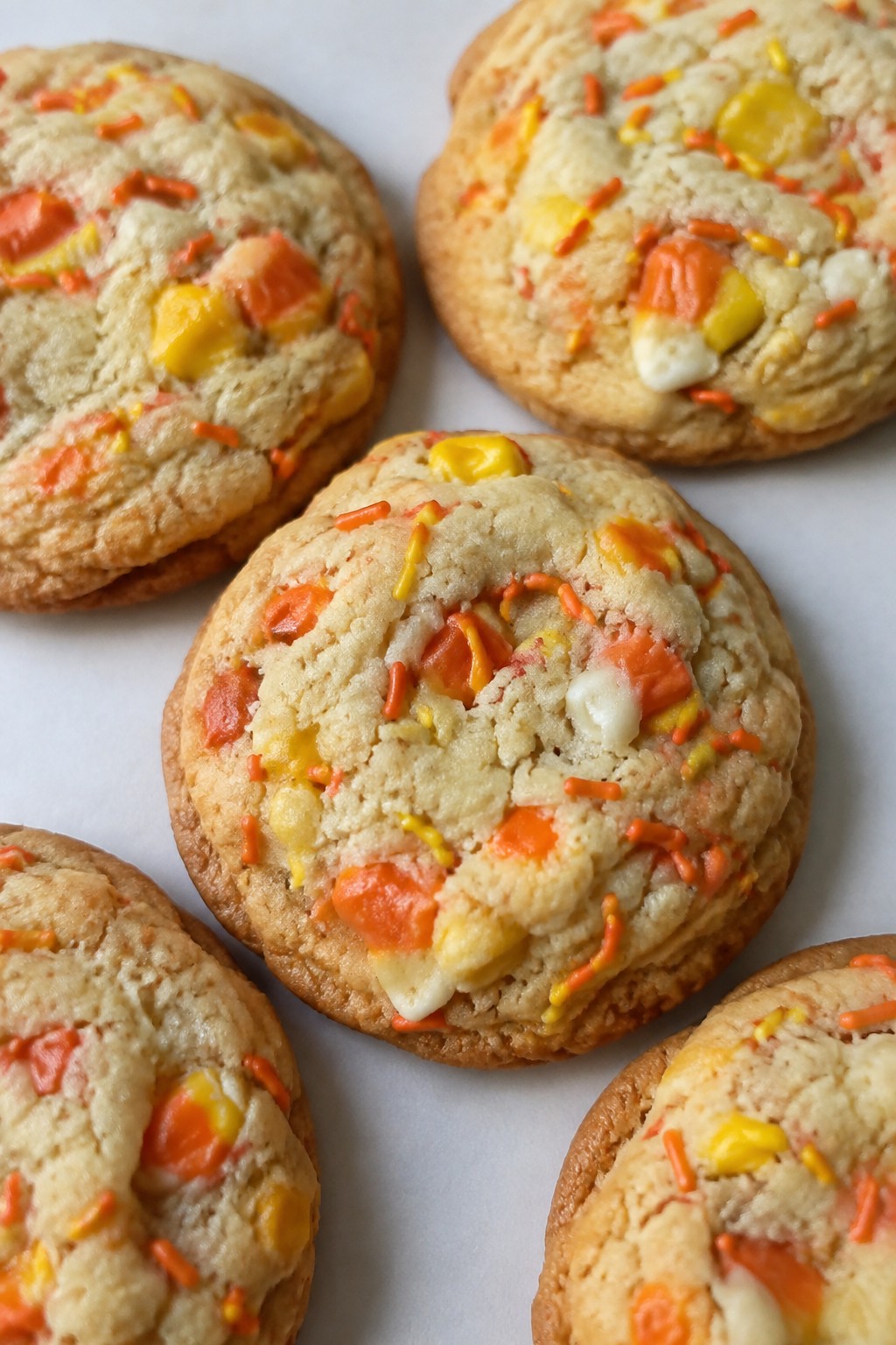 Candy Corn Sprinkle Sugar Cookies