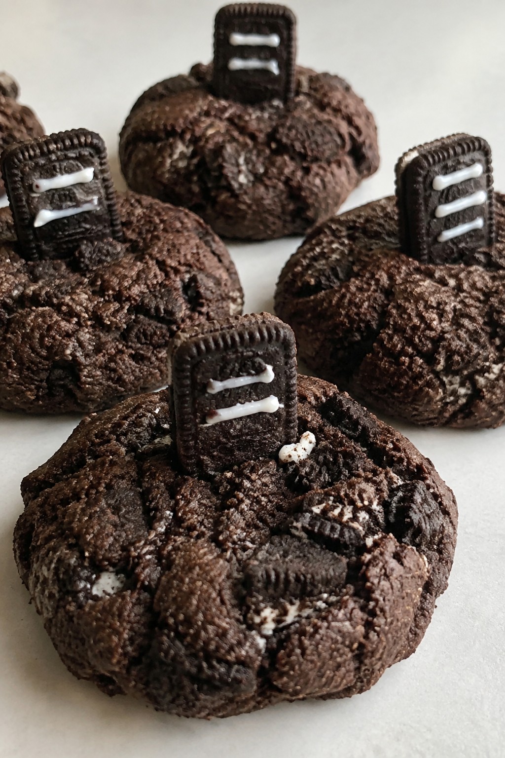 Graveyard Dirt Cookies with Cookie Tombstones