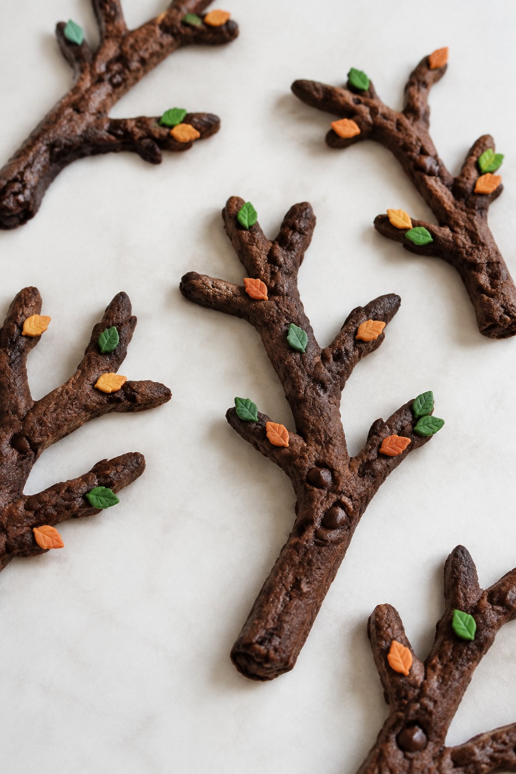 Haunted Tree Branch Cookies with Leaf Sprinkles