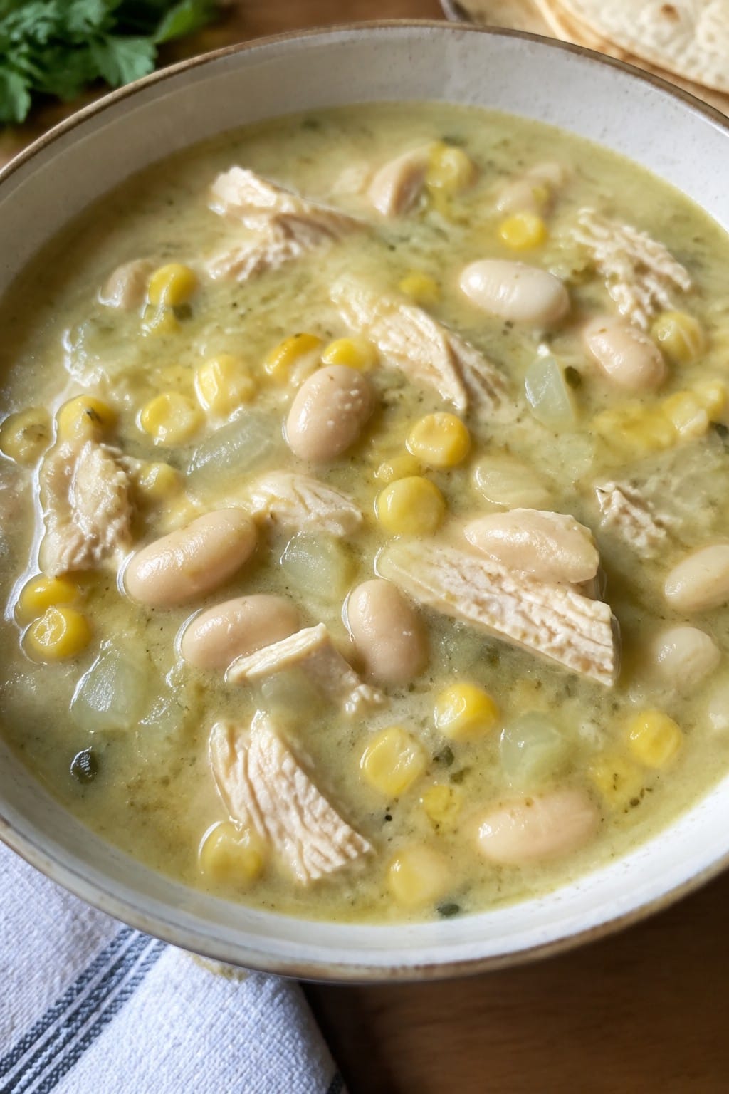 Ghostly Chicken Enchilada Soup