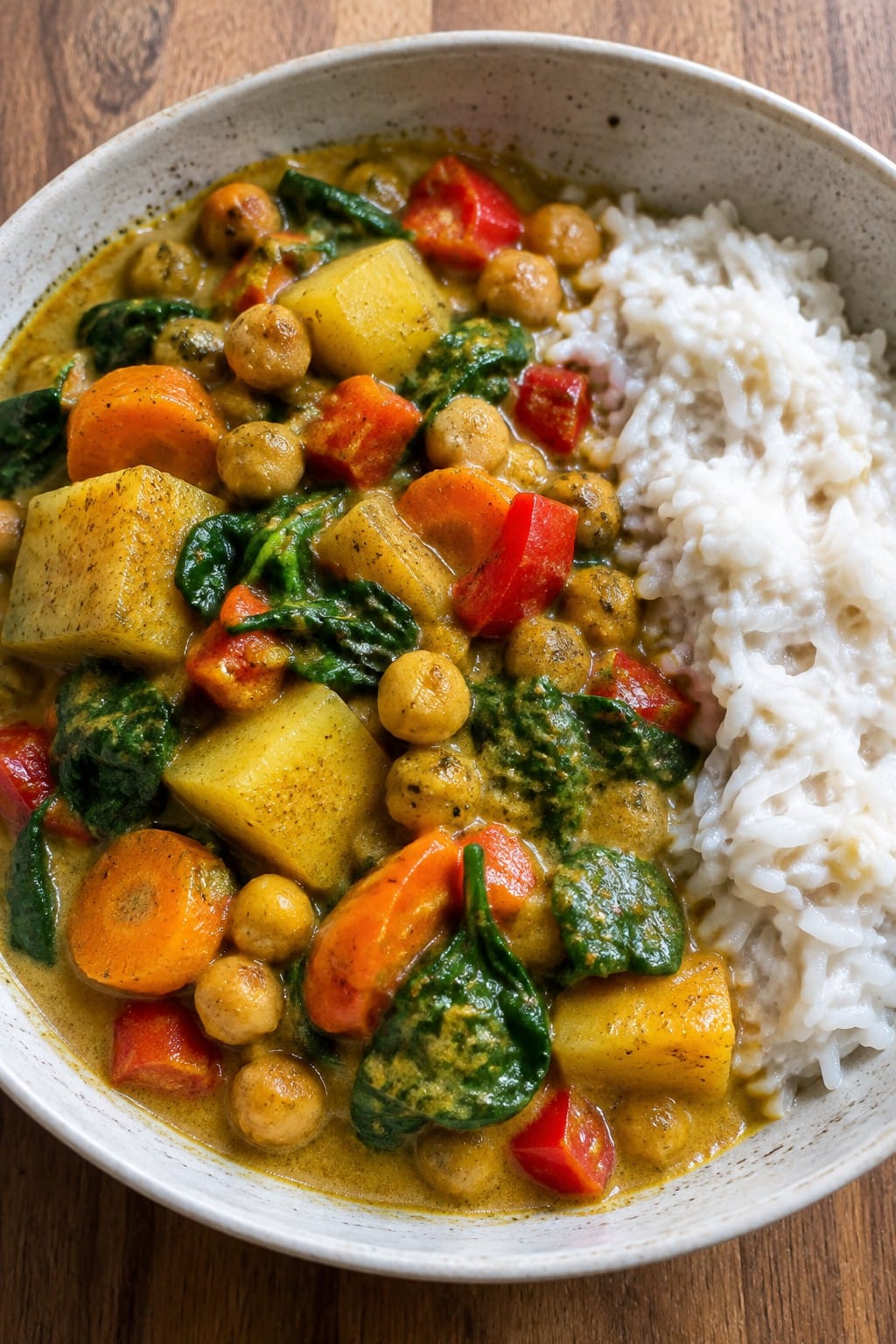 Cauldron Vegetable Curry with Coconut Rice