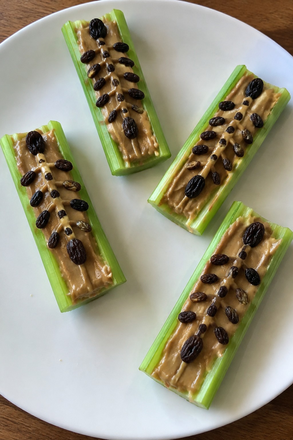Skeleton Celery Boats with Sunflower Seed Butter