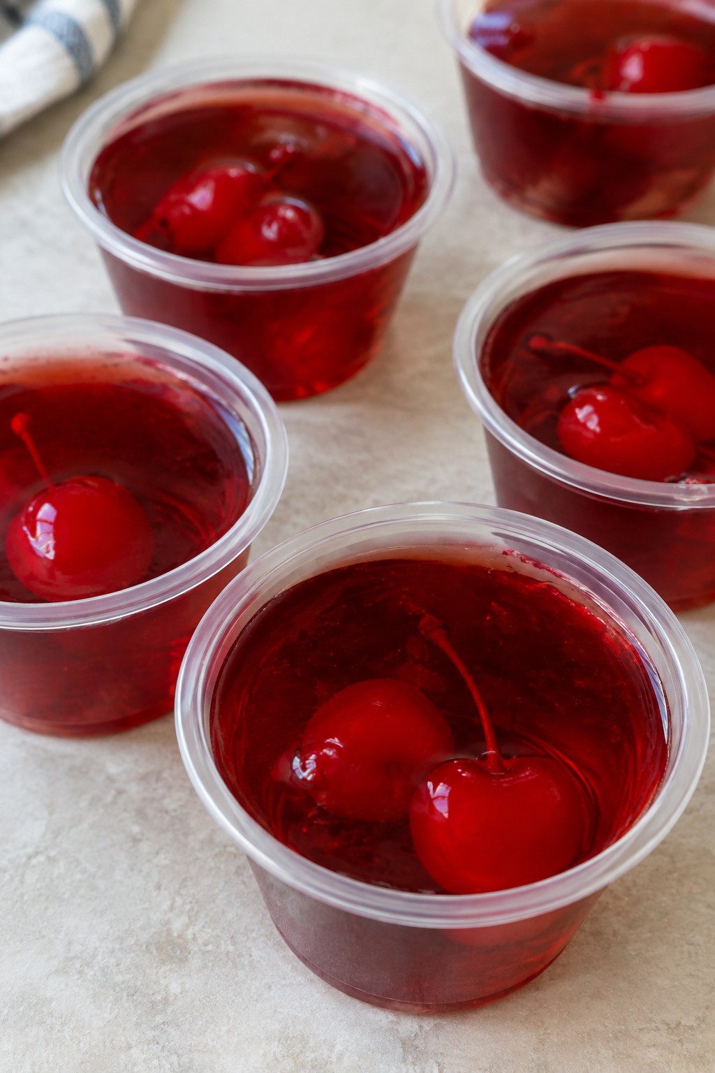 Bloody Cherry Bourbon Jello Shots
