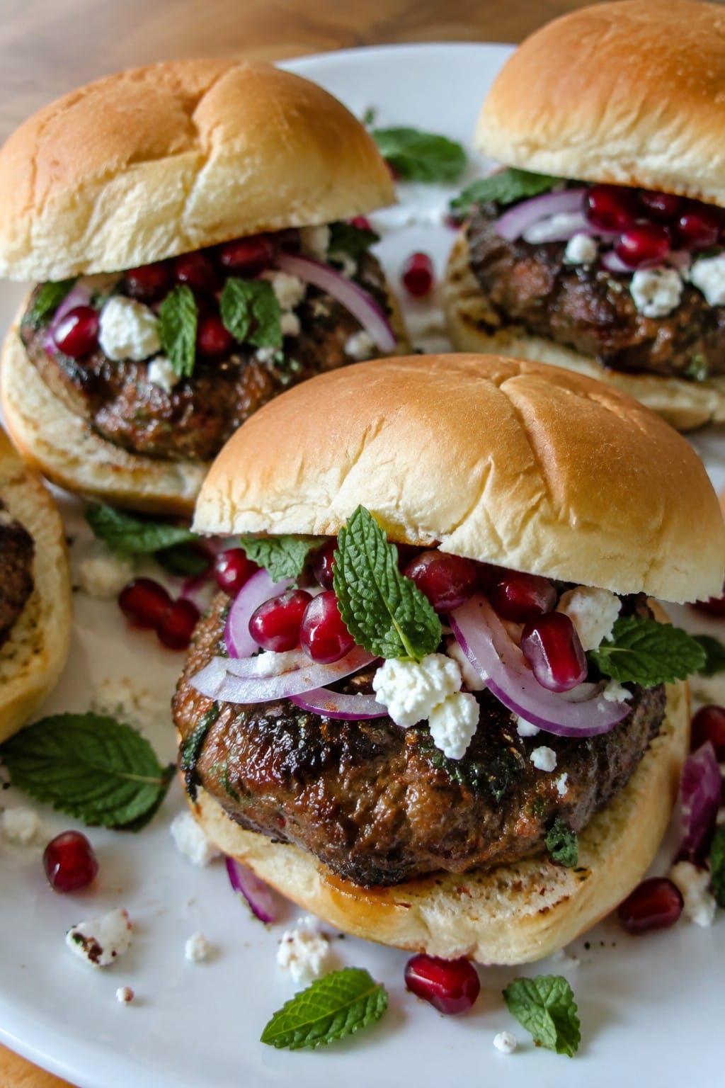 Vampire Blood Pomegranate Lamb Sliders with Feta