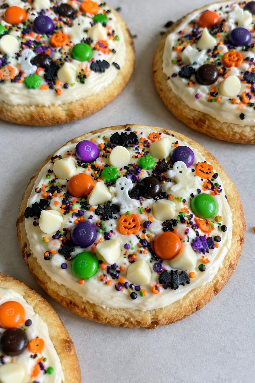 Sweet Candy Sprinkle Dessert Pizzas