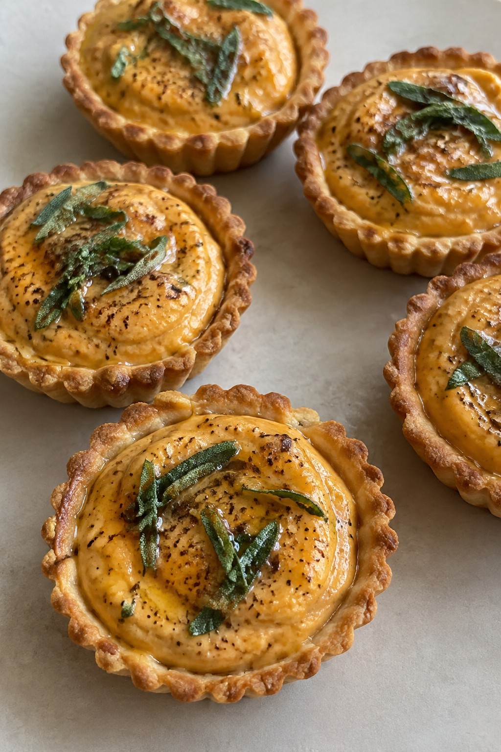 Mini Pumpkin and Ricotta Tartlets with Sage Brown Butter