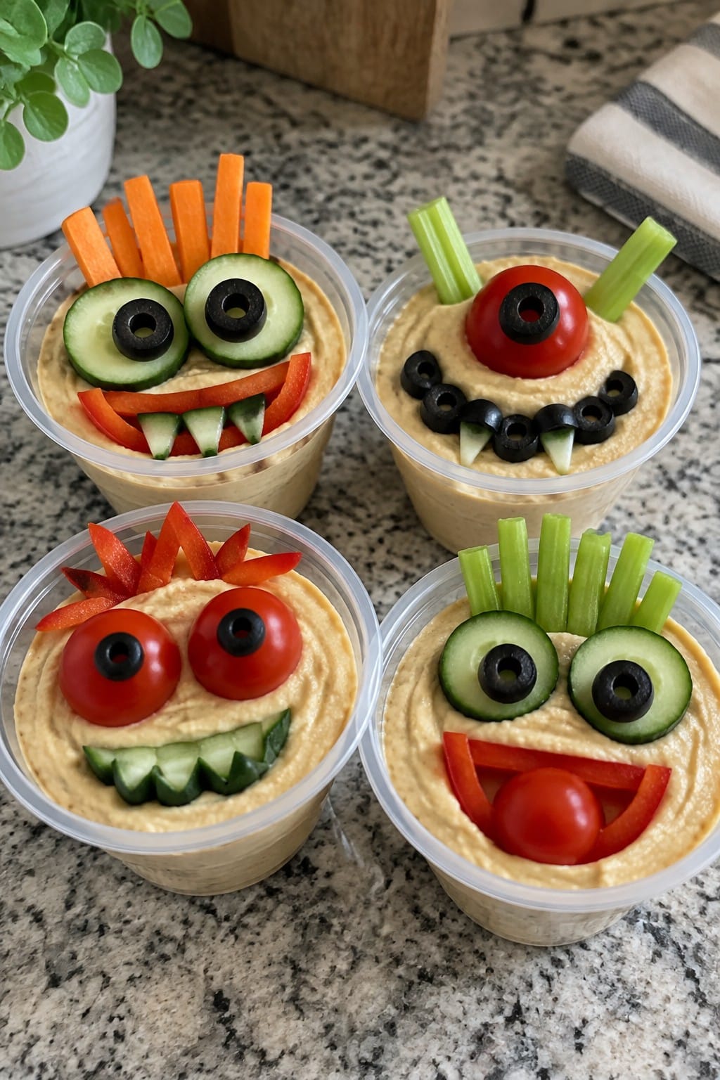 Build-Your-Own Monster Veggie Cups