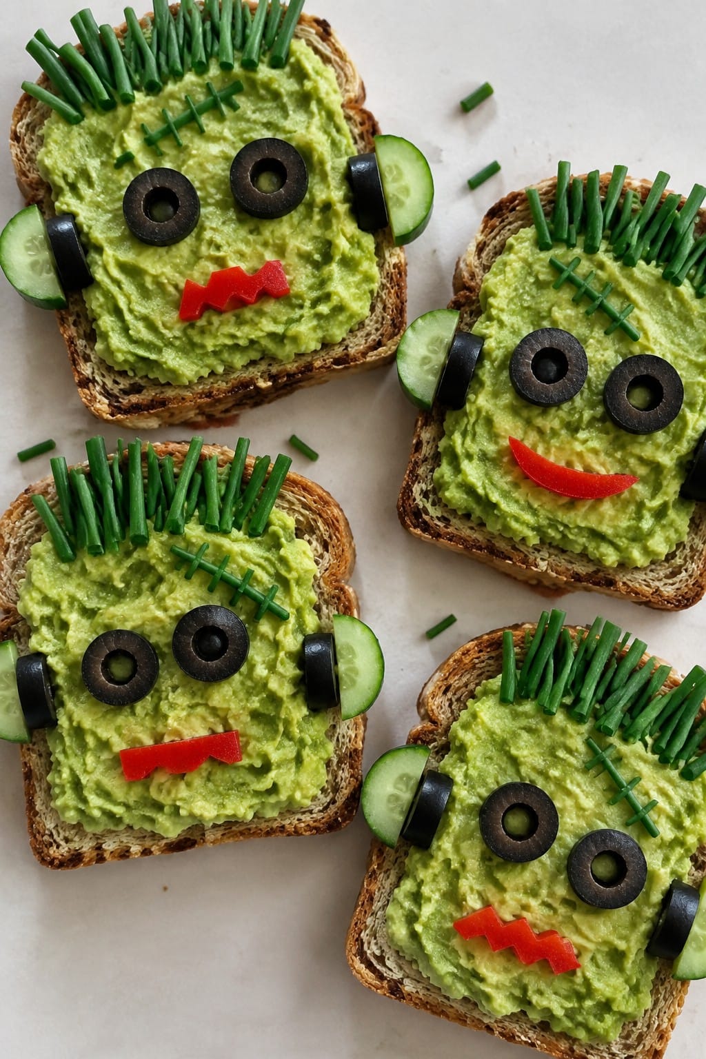 Design Frankenstein Avocado Toast Faces