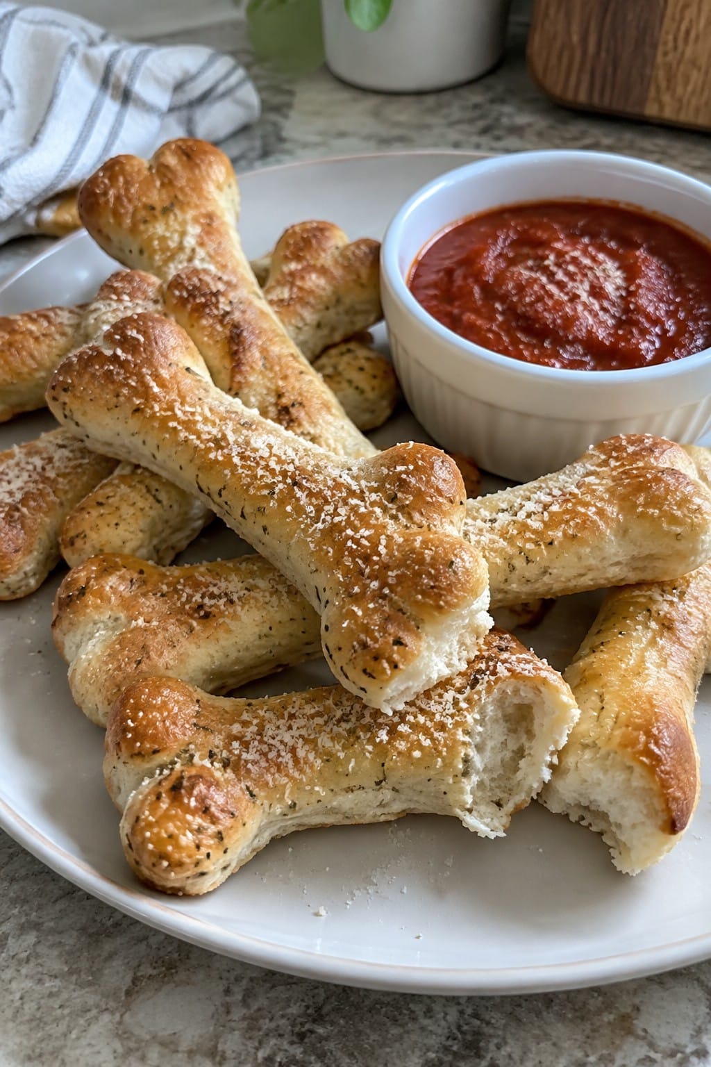 Make Skeleton Bone Breadstick Dippers