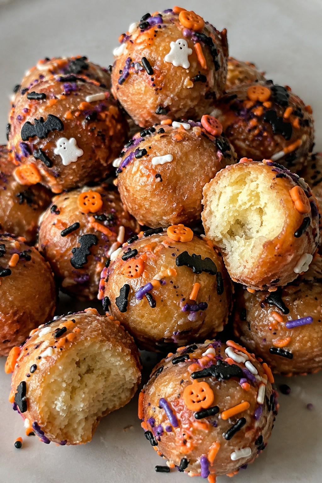 Halloween Sprinkle Donut Holes