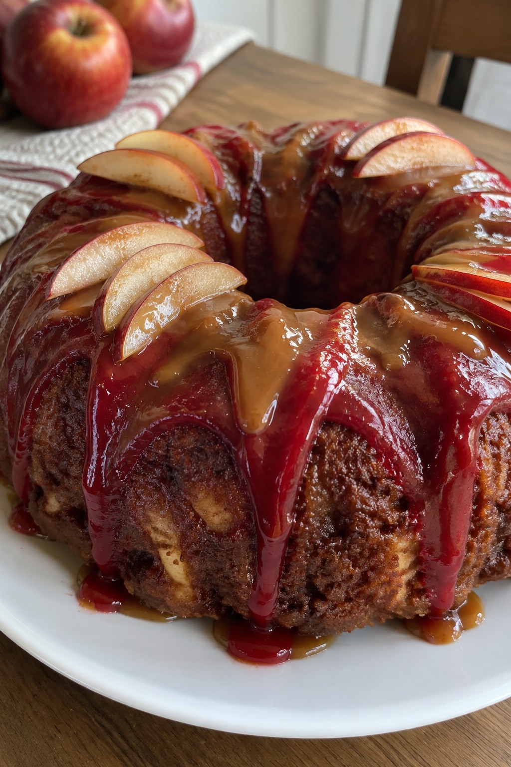Poison Apple Red Caramel Bundt Cake
