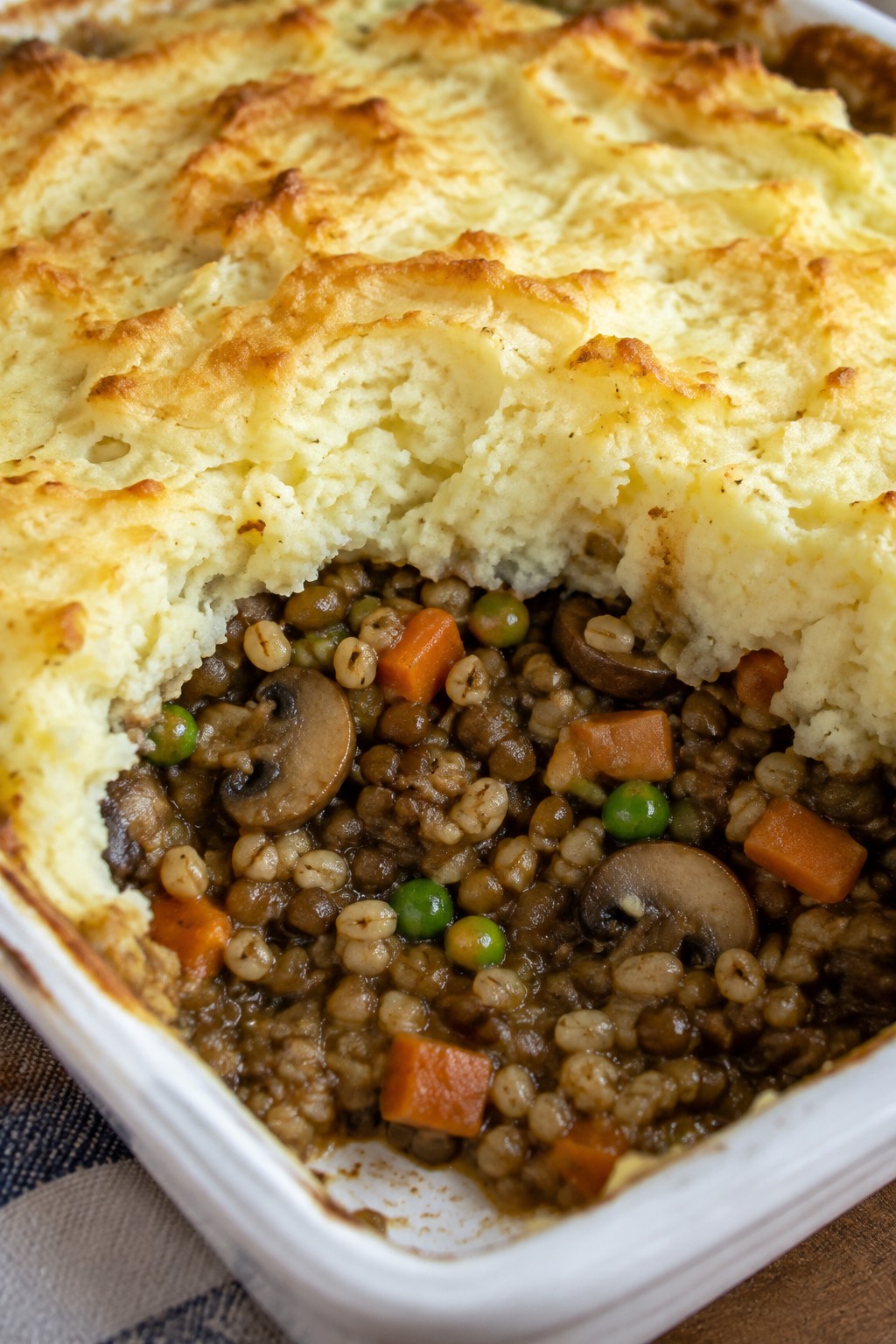 Lentil, Mushroom, and Barley Shepherd’s Pie