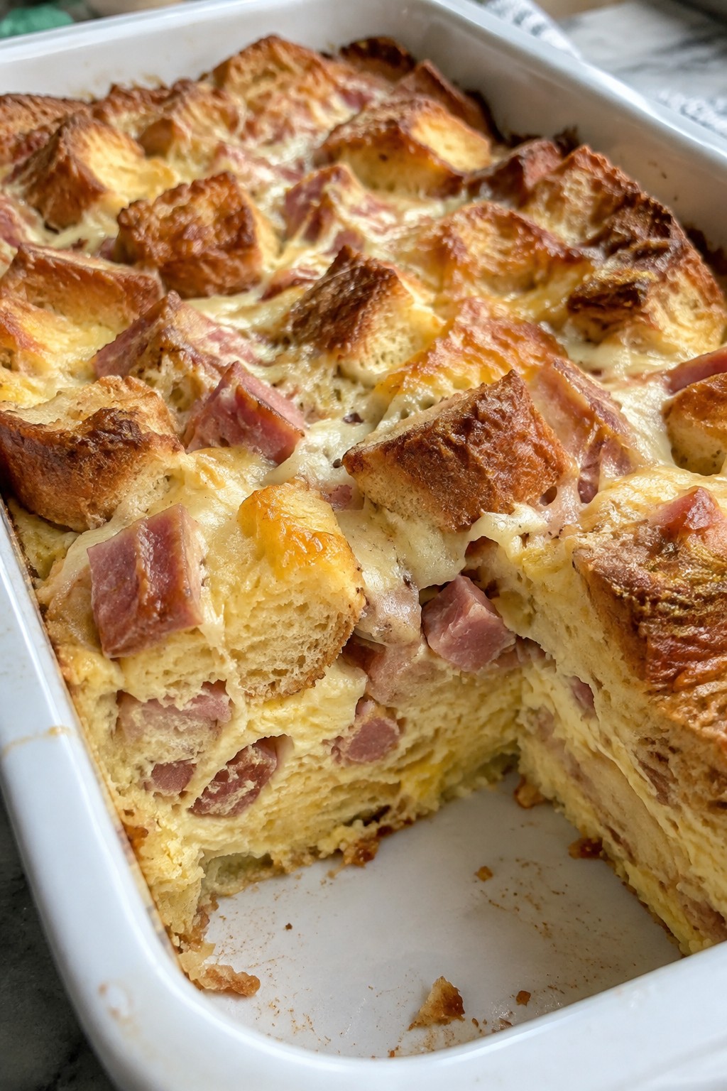 Ham and Swiss Breakfast Strata