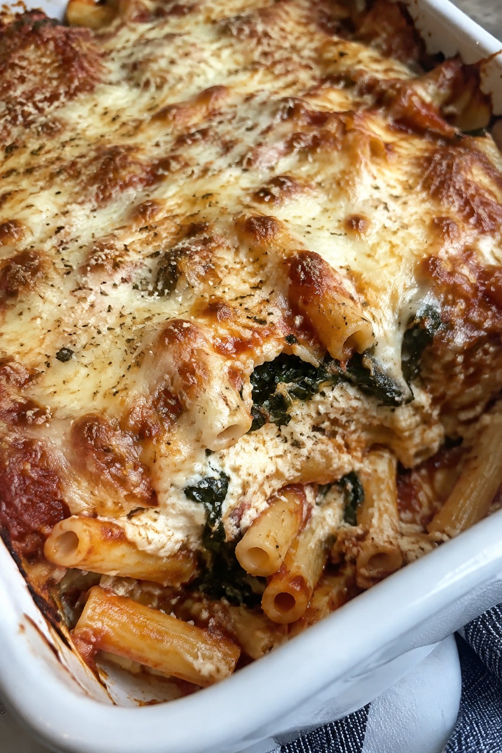Baked Ziti with Spinach and Ricotta